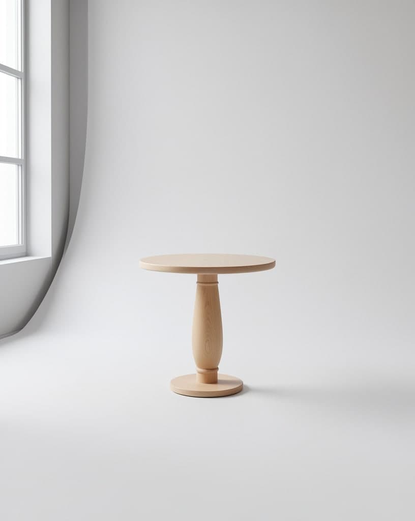Ash Round Side Table